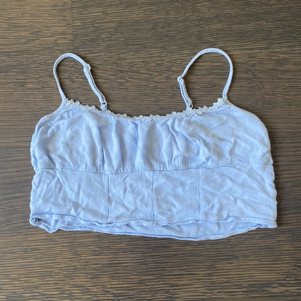 PACSUN LA HEARTS LIGHT BLUE ADJUSTABLE STRAPTS FLOWY LOOSEFIT TANK TOP SIZE S